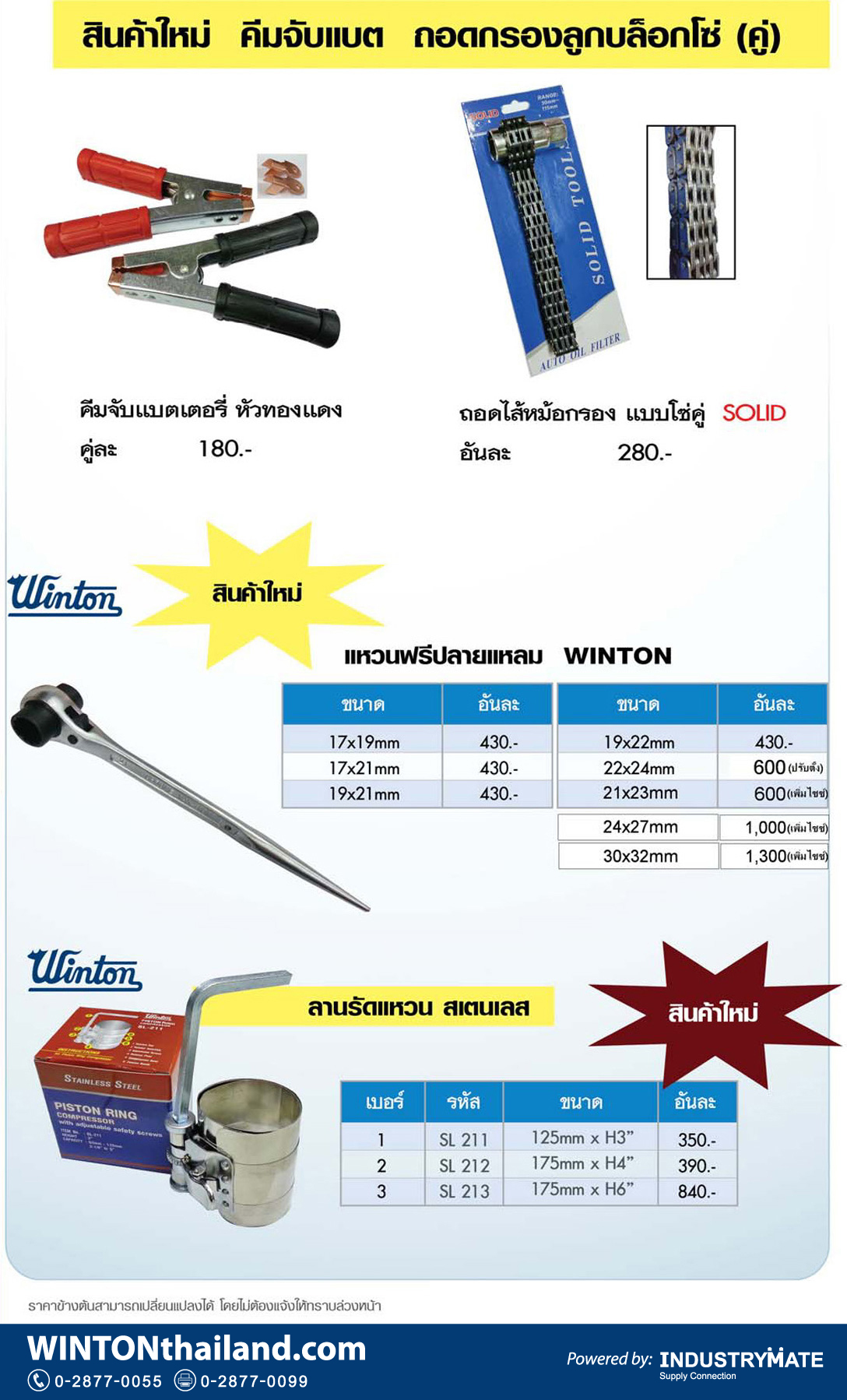 (W98) คีมจับแบต แหวนฟรีปลายแหลม ลานรัดแหวน