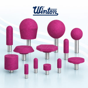 (W19) หินเจียรสีชมพู แกน 6 mm. WINTON