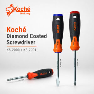 (K23) ไขควงหัวเพชร KOCHE Diamond Coated ไขควงแกนกลม ไขควงสลับหัว