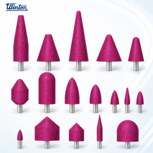 (W18) หินเจียรสีชมพู แกน 6 mm. WINTON